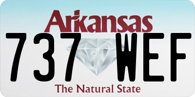 AR license plate 737WEF