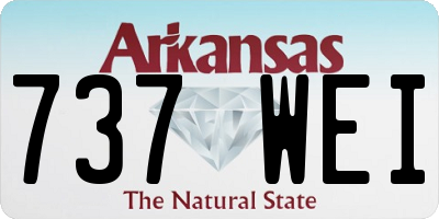 AR license plate 737WEI
