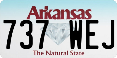 AR license plate 737WEJ