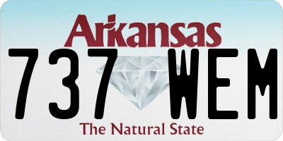 AR license plate 737WEM