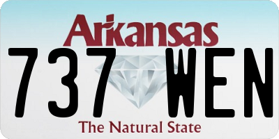 AR license plate 737WEN