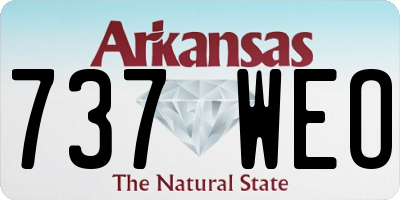 AR license plate 737WEO