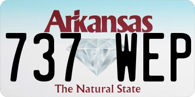AR license plate 737WEP