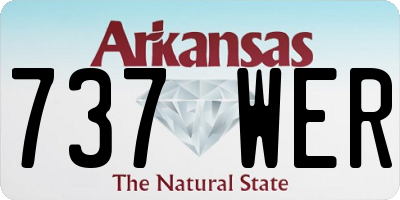 AR license plate 737WER