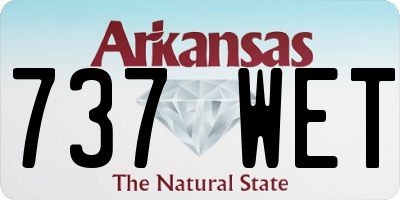 AR license plate 737WET