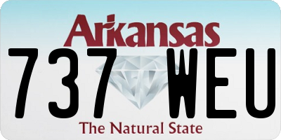 AR license plate 737WEU