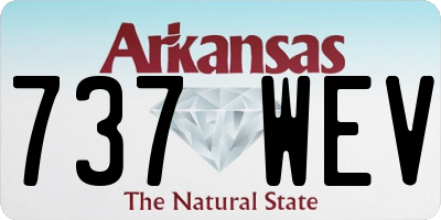 AR license plate 737WEV