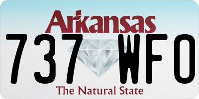 AR license plate 737WFO