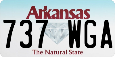 AR license plate 737WGA
