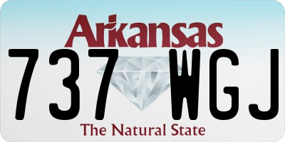AR license plate 737WGJ