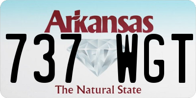 AR license plate 737WGT