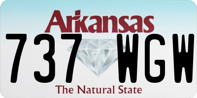 AR license plate 737WGW