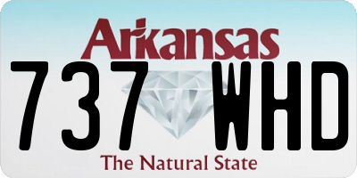 AR license plate 737WHD
