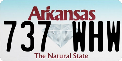 AR license plate 737WHW