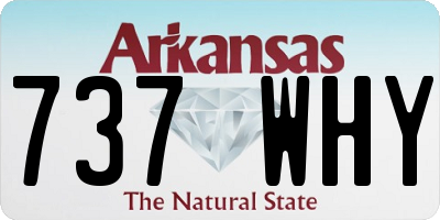 AR license plate 737WHY