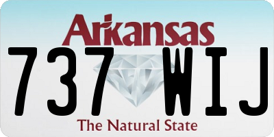 AR license plate 737WIJ