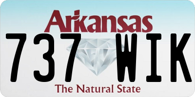 AR license plate 737WIK