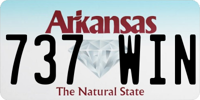 AR license plate 737WIN