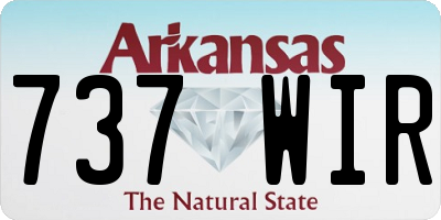 AR license plate 737WIR