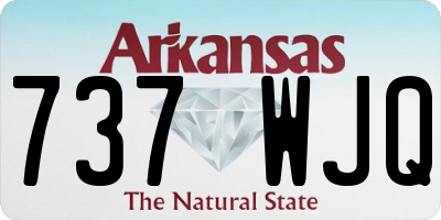 AR license plate 737WJQ
