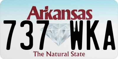 AR license plate 737WKA