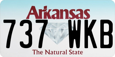 AR license plate 737WKB