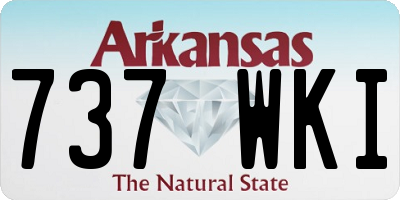 AR license plate 737WKI