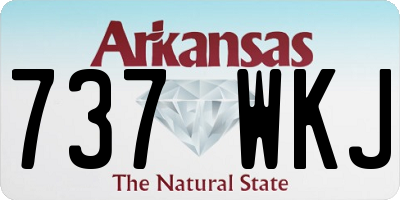 AR license plate 737WKJ
