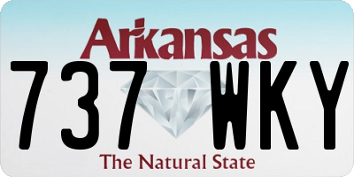 AR license plate 737WKY