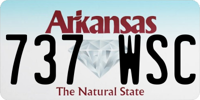 AR license plate 737WSC