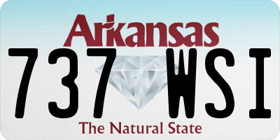 AR license plate 737WSI
