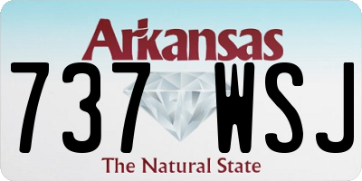 AR license plate 737WSJ