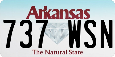 AR license plate 737WSN