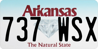 AR license plate 737WSX