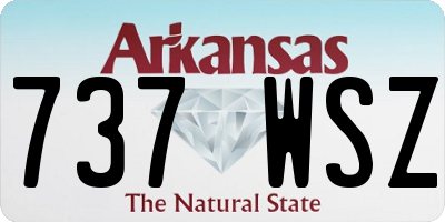 AR license plate 737WSZ