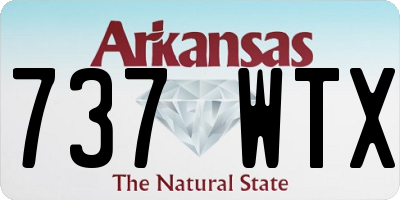 AR license plate 737WTX