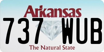 AR license plate 737WUB
