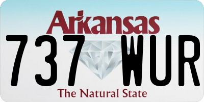 AR license plate 737WUR