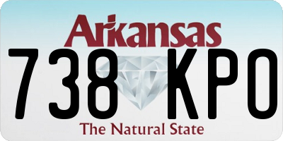 AR license plate 738KPO