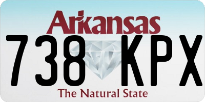 AR license plate 738KPX