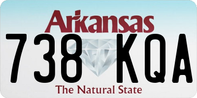 AR license plate 738KQA