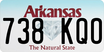 AR license plate 738KQO