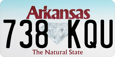 AR license plate 738KQU