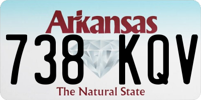 AR license plate 738KQV