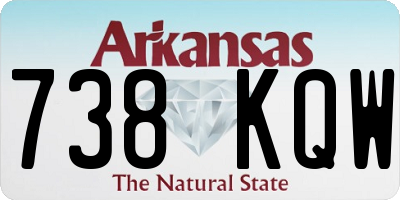 AR license plate 738KQW