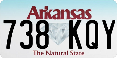 AR license plate 738KQY