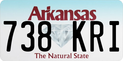 AR license plate 738KRI