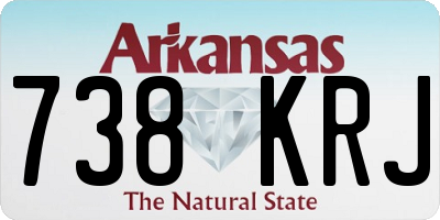 AR license plate 738KRJ