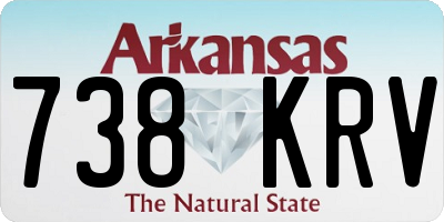 AR license plate 738KRV