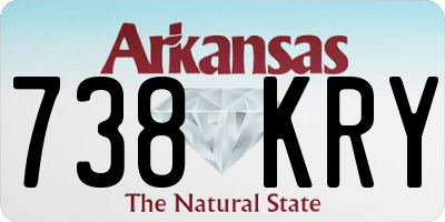 AR license plate 738KRY